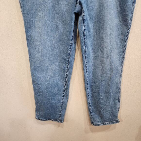 M Maurices Everflex Denim Jeans Blue Straight Leg Midrise Stretch Plus Size 22W - Picture 4 of 8